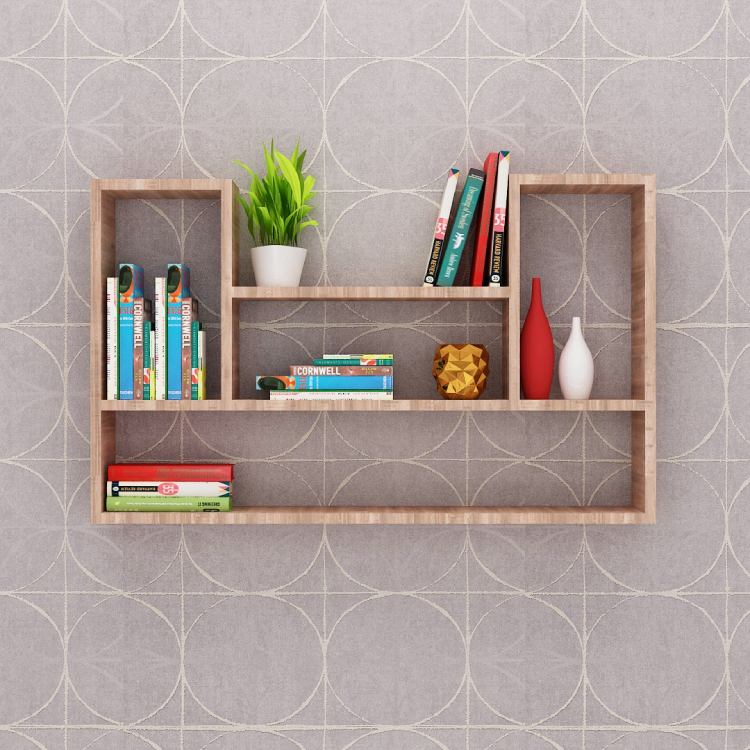 Modern Multifunctional BookShelf (In English Oak Dark)