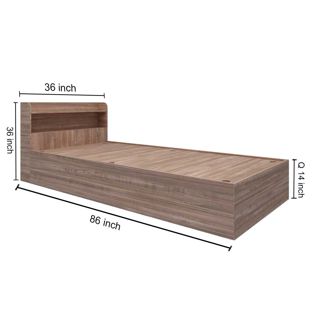  Single Bed(Single Size Bed in English Oka Dark)