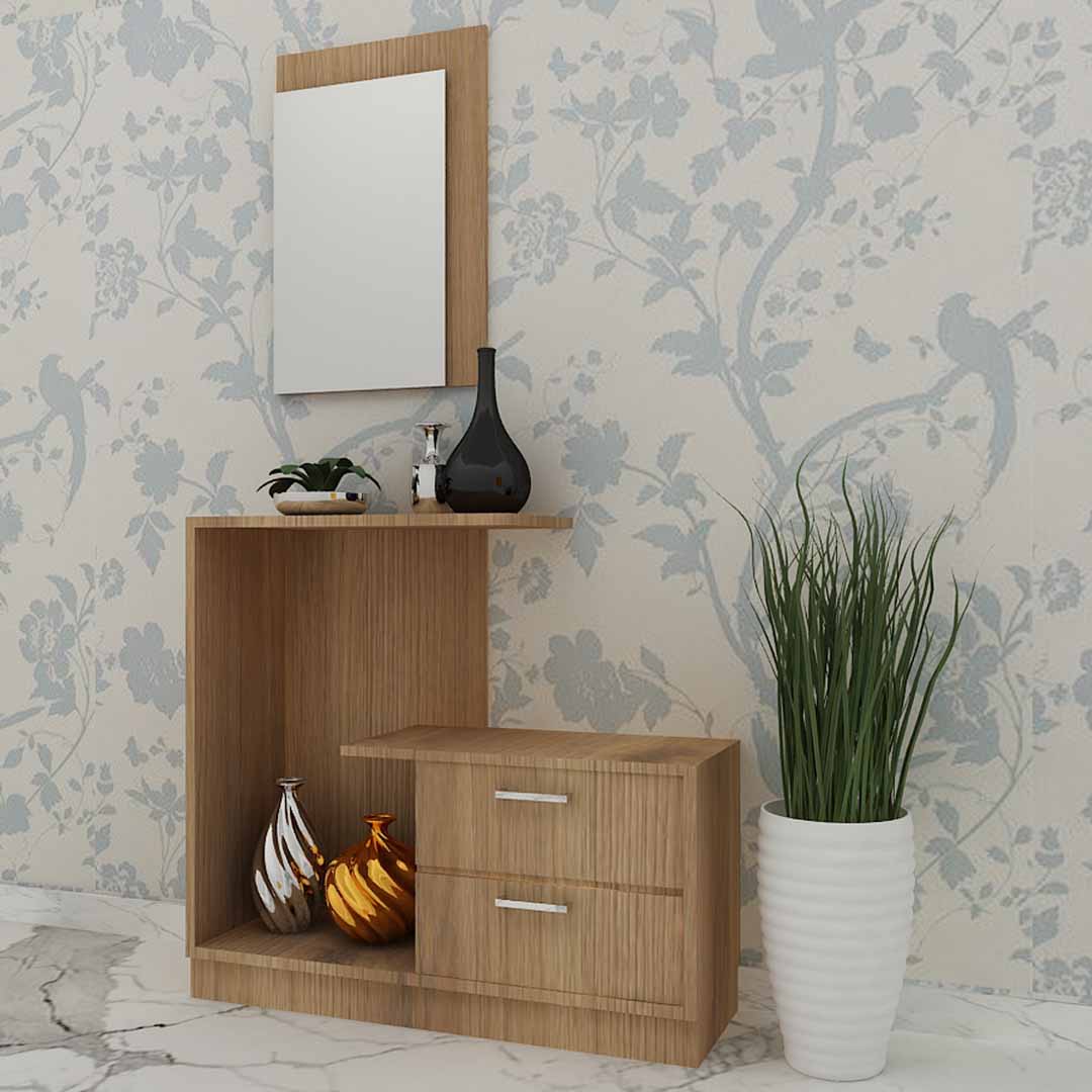 Dressing Table In Wall Hanging Mirror with Matchwell