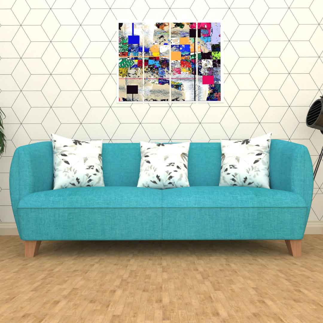 3 Seater Sofas (In Soft Aqua Color)