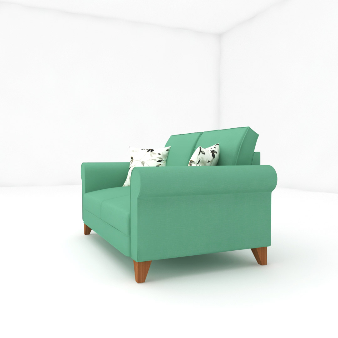 2 Seater Sofa (In Sea Green Color)