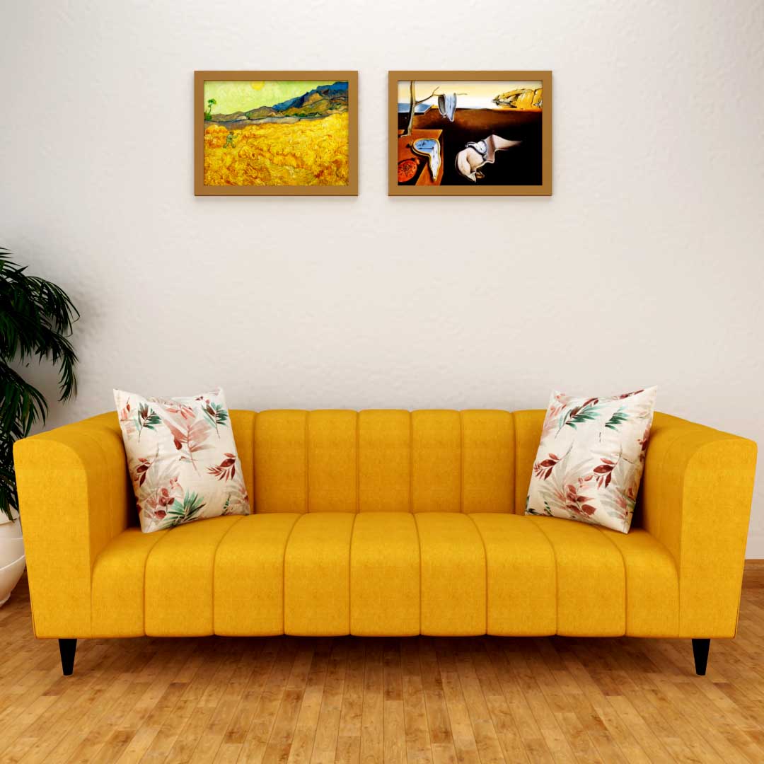 3 Seater Sofas (In Light Gold Color)