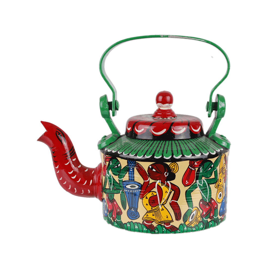 Hand Painted Colorful Kettle Small