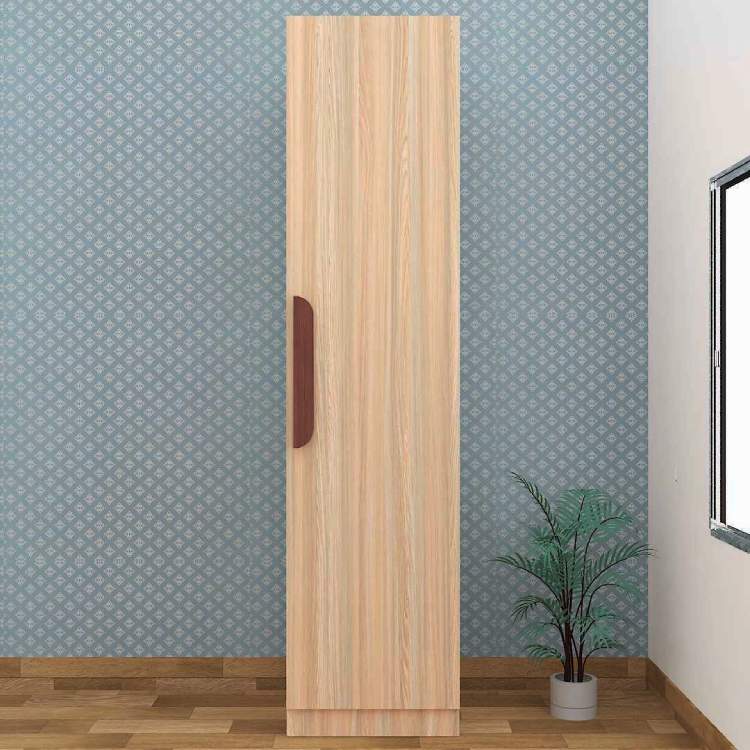 Compact Single Door Wardrobe In Rolex Light