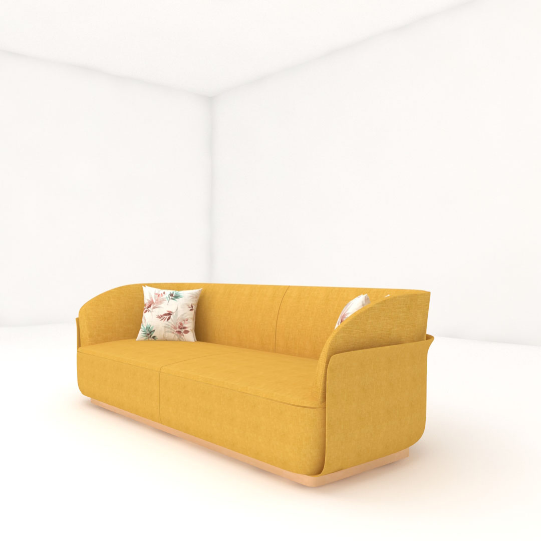 3 Seater Sofas (In Yellow Color)