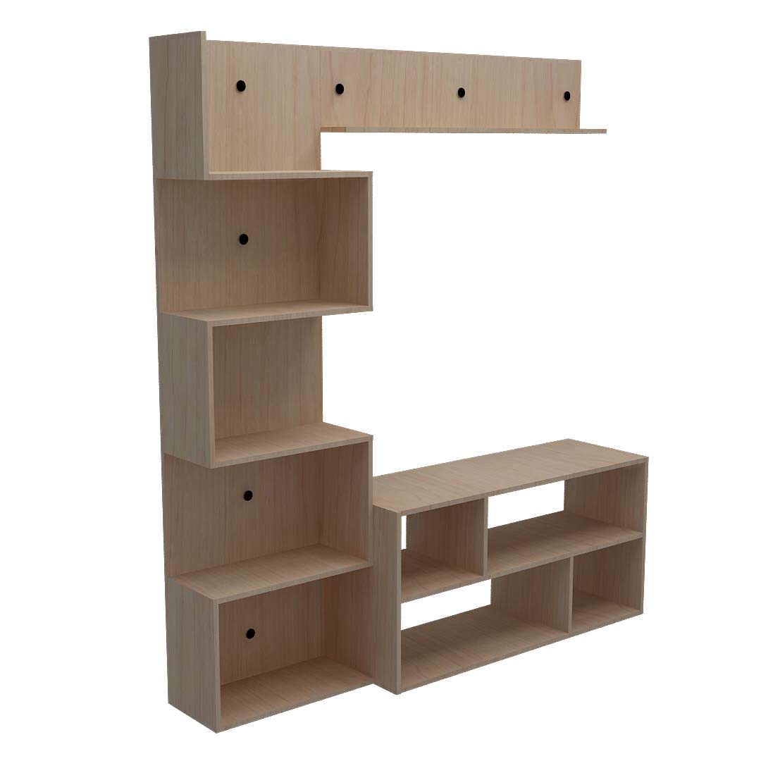 Wooden Modern Tv Unit With Storage (In F. Mapel)