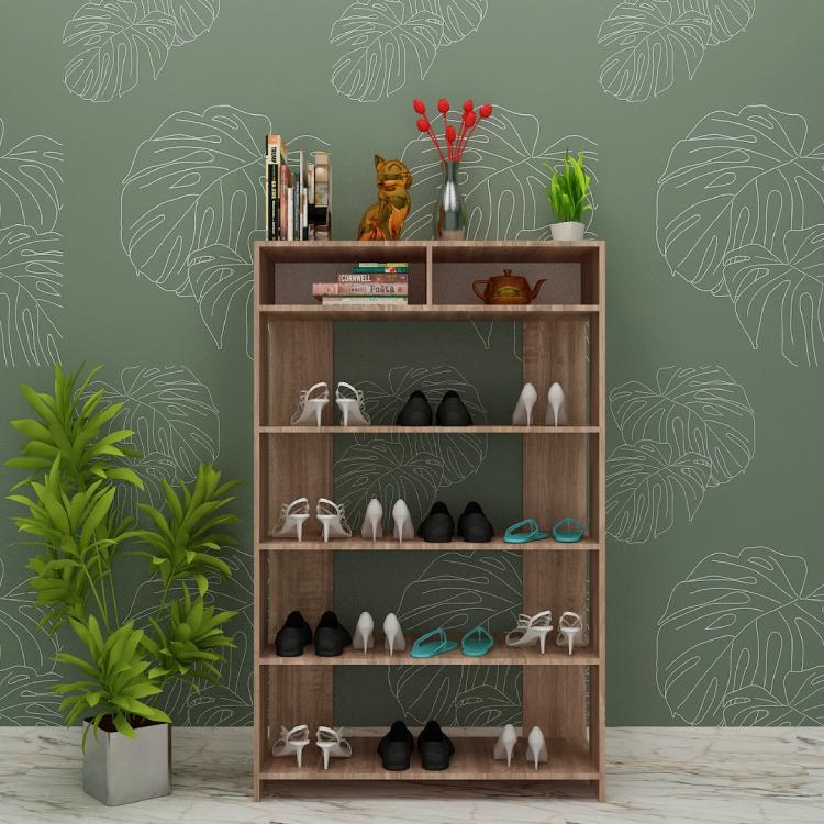 Open Shoe Rack (In English Oak Dark)