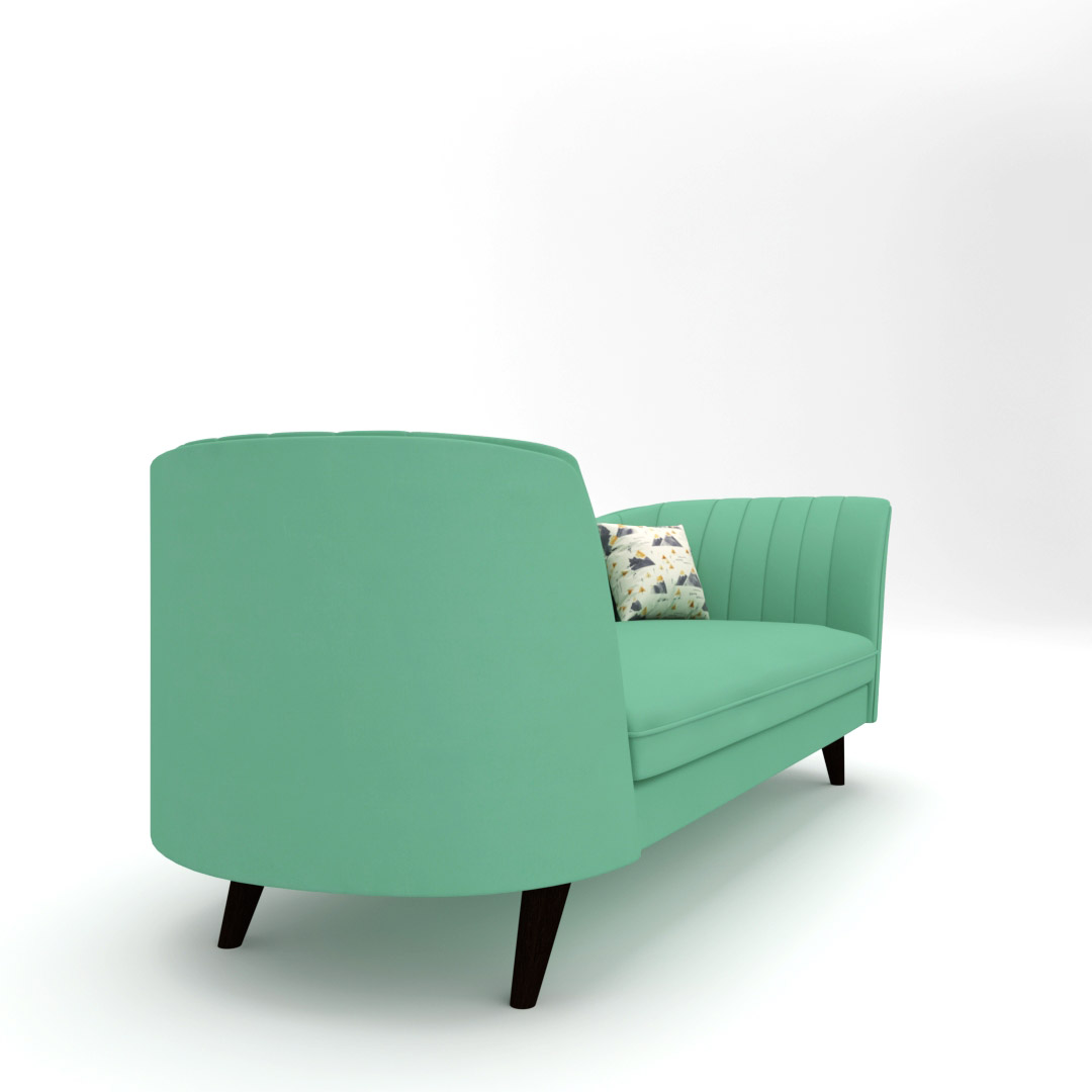 3 Seater Sofa (In Sea Green Color)