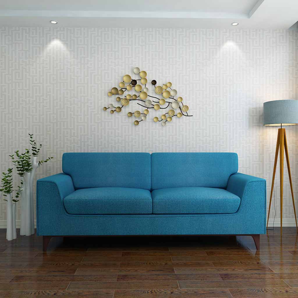 3 Seater Sofa (In Deep Sky Blue)