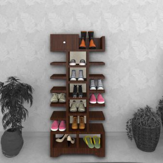Shoe Rack (In  Classic  Planked  Finish)