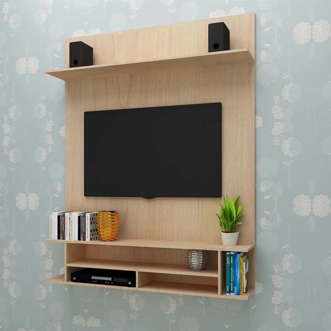 Simple Modern Tv Unit with Open Shelf (In F. Mapel)