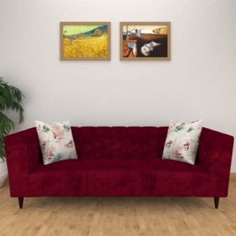 3 Seater Sofas (In Burgundy Color)