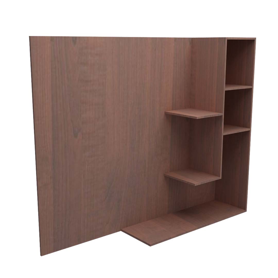 Modern Tv Unit With Open Shelf (In Rose Wood)
