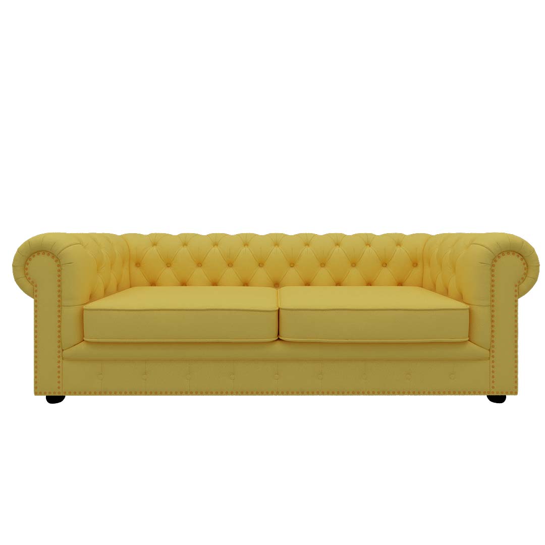 3 Seater Sofa In Yellow Colour