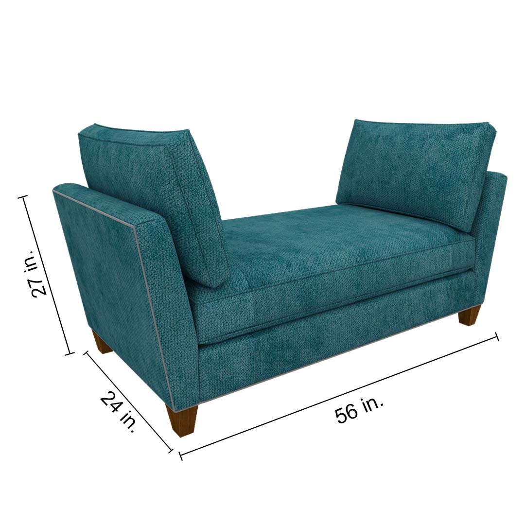 2 Seater Lounge In Peacock Green