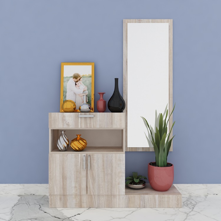 Traditional  Wood Design Dressing Table With English Oak Light