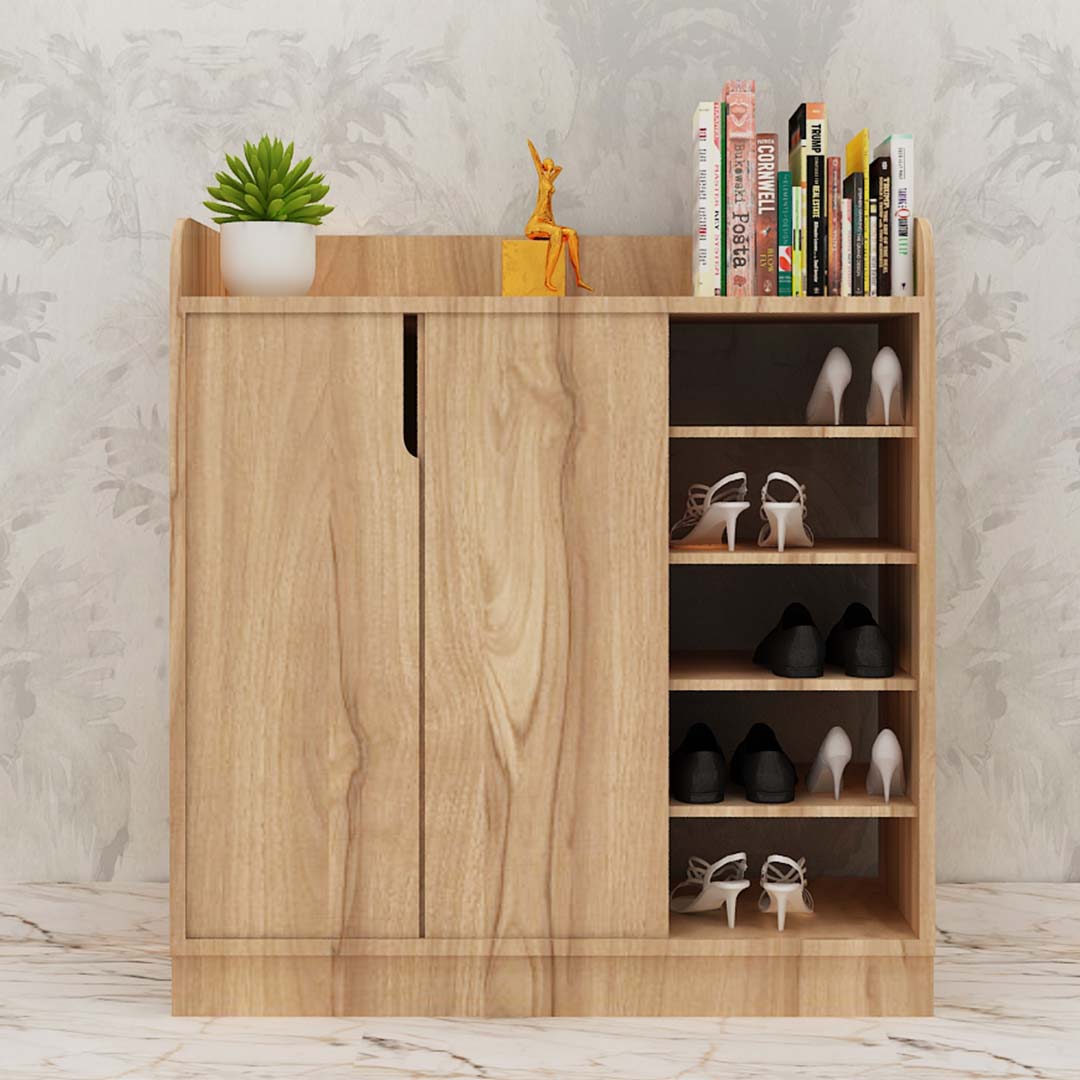 Shoe Cabinet with open Shelf (In Asian Walnut)