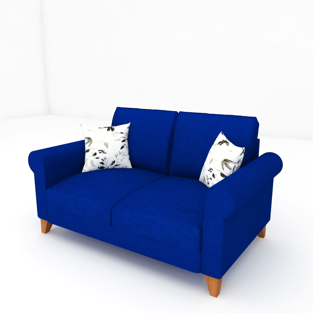 2 Seater Sofa (In Royal Blue Color)