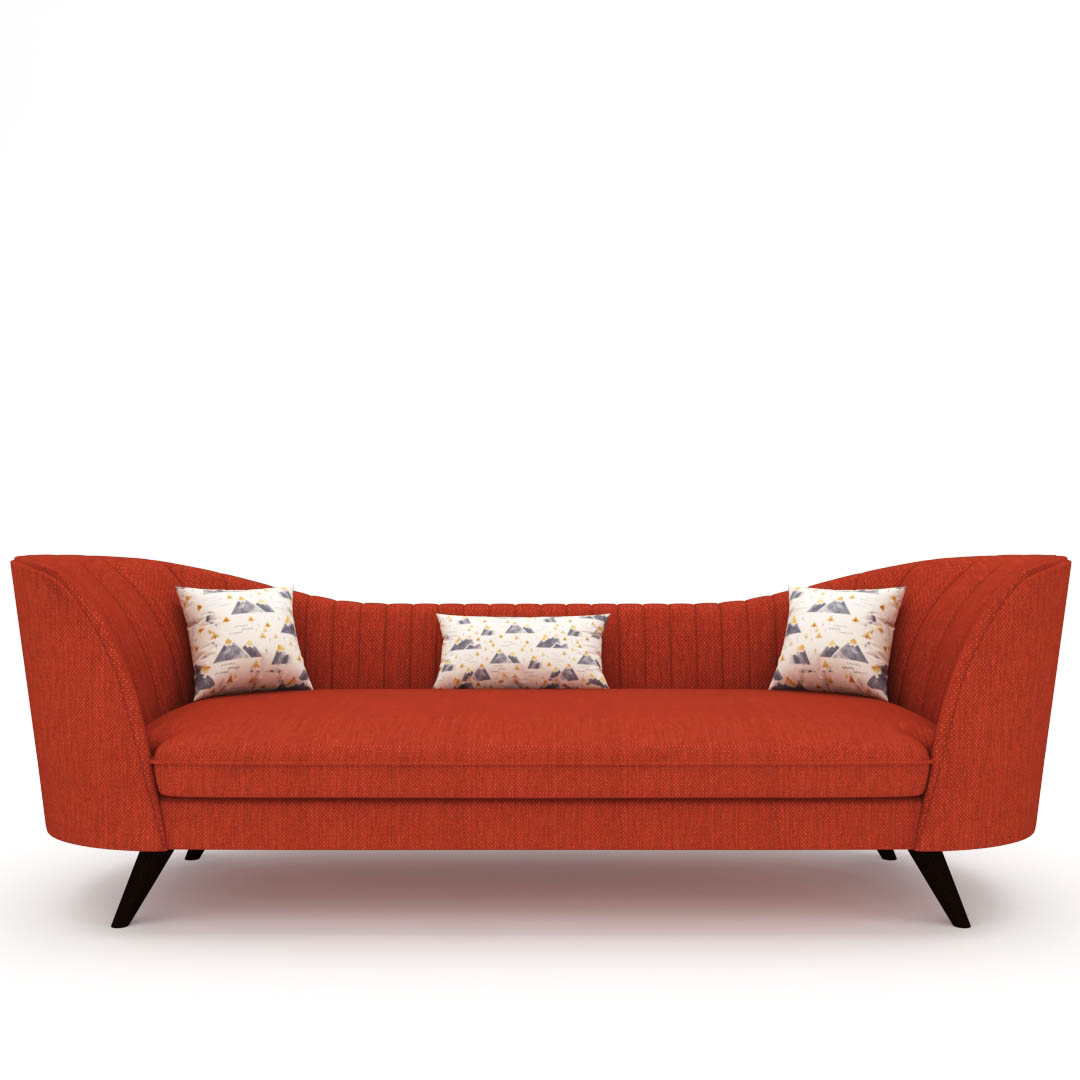 3 Seater Sofa (In Red Color)