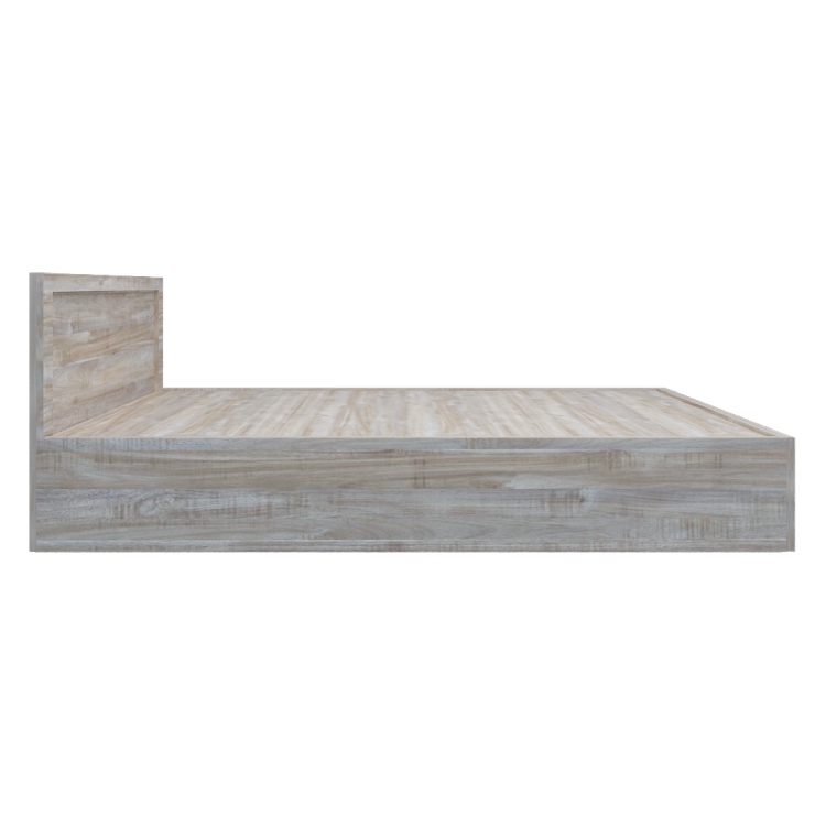 Non Storage Engineered Wood Single Bed with (English Oak Light Finish)