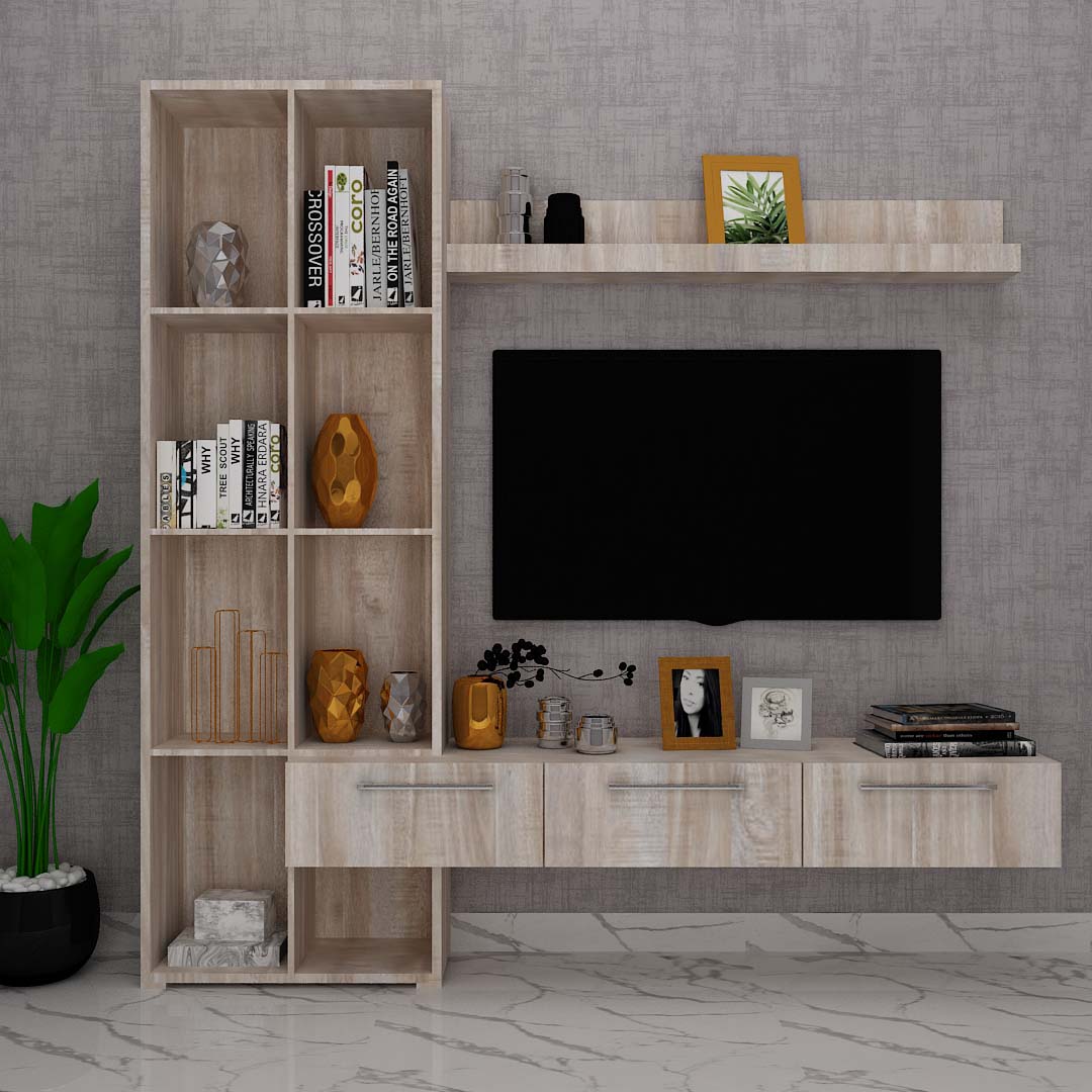 Tv Unit In English Oak Light