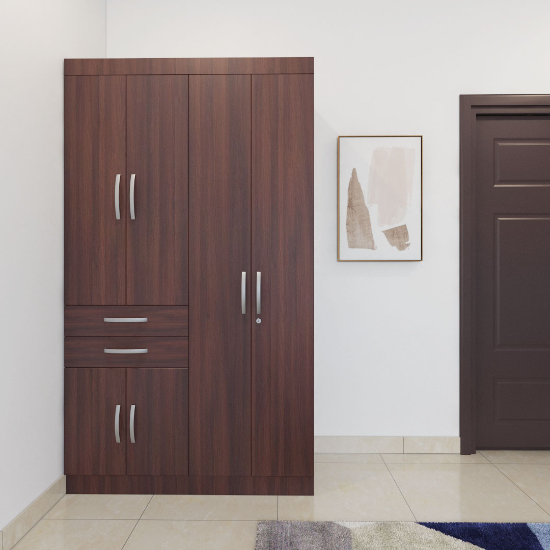 4 Door Wardrobe (In Classic Walnut)