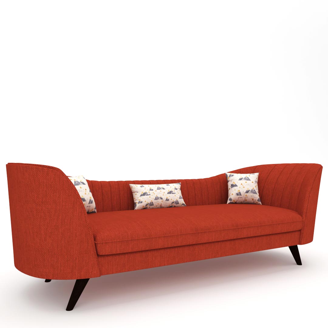 3 Seater Sofa (In Red Color)
