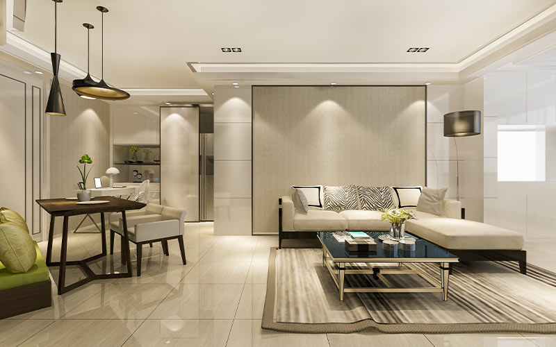 luxurious living space with the best interior design company